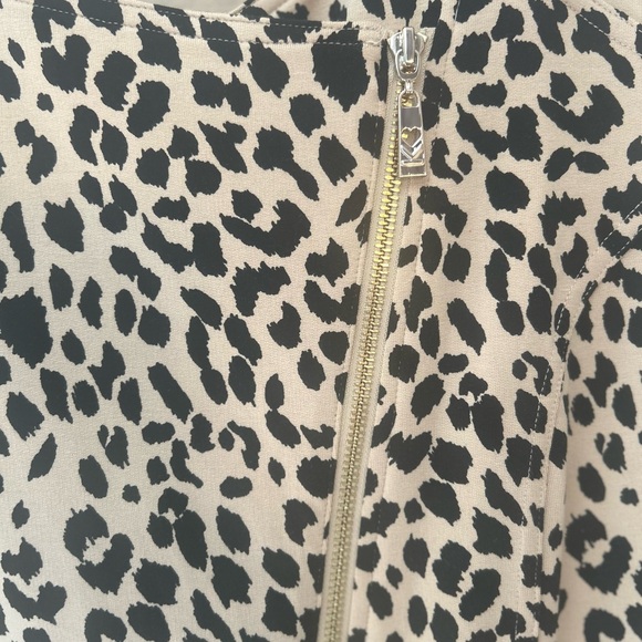 Belle by Kim Gravel Tan Leopard Print Moto Jacket - Picture 5 of 15